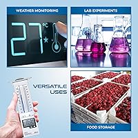 Vista 6 de Sper Scientific Termómetro analógico y digital Min/Max 800122 - Seguimiento preciso de la temperatura, diseño resistente a la intemperie, pantalla