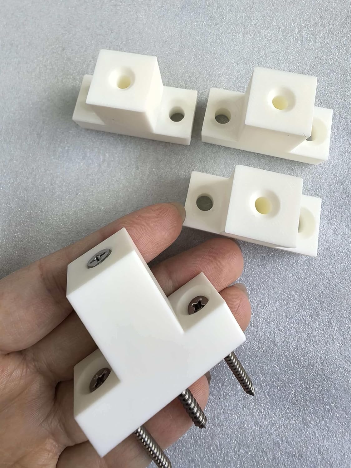 Hardware 1-1/2" (38.5mm) Plastic Drawer Slide Cabinet Side Spacer, White