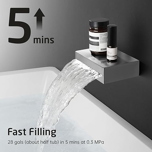 Miniatura 5 de KES XB6305S12-CH - Juego de grifo de ducha, sistema de ducha, grifo de bañera y ducha, cabezal de ducha de 12 pulgadas con boquilla de mano y