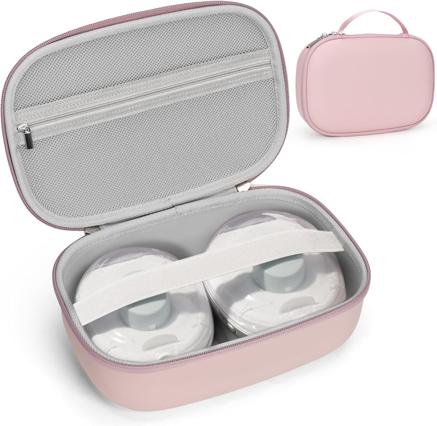 Breast Pumps Carrying Bag Compatible with Most of Wearable Breast Pumps, Hard Shell Wearable Breast Pump Bag with Waterproof Removable Tray, Breast Pump Storage Bag