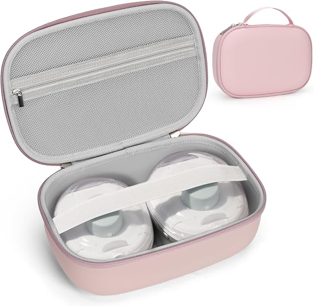 Breast Pumps Carrying Bag Compatible with Most of Wearable Breast Pumps, Hard Shell Wearable Breast Pump Bag with Waterproof Removable Tray, Breast Pump Storage Bag