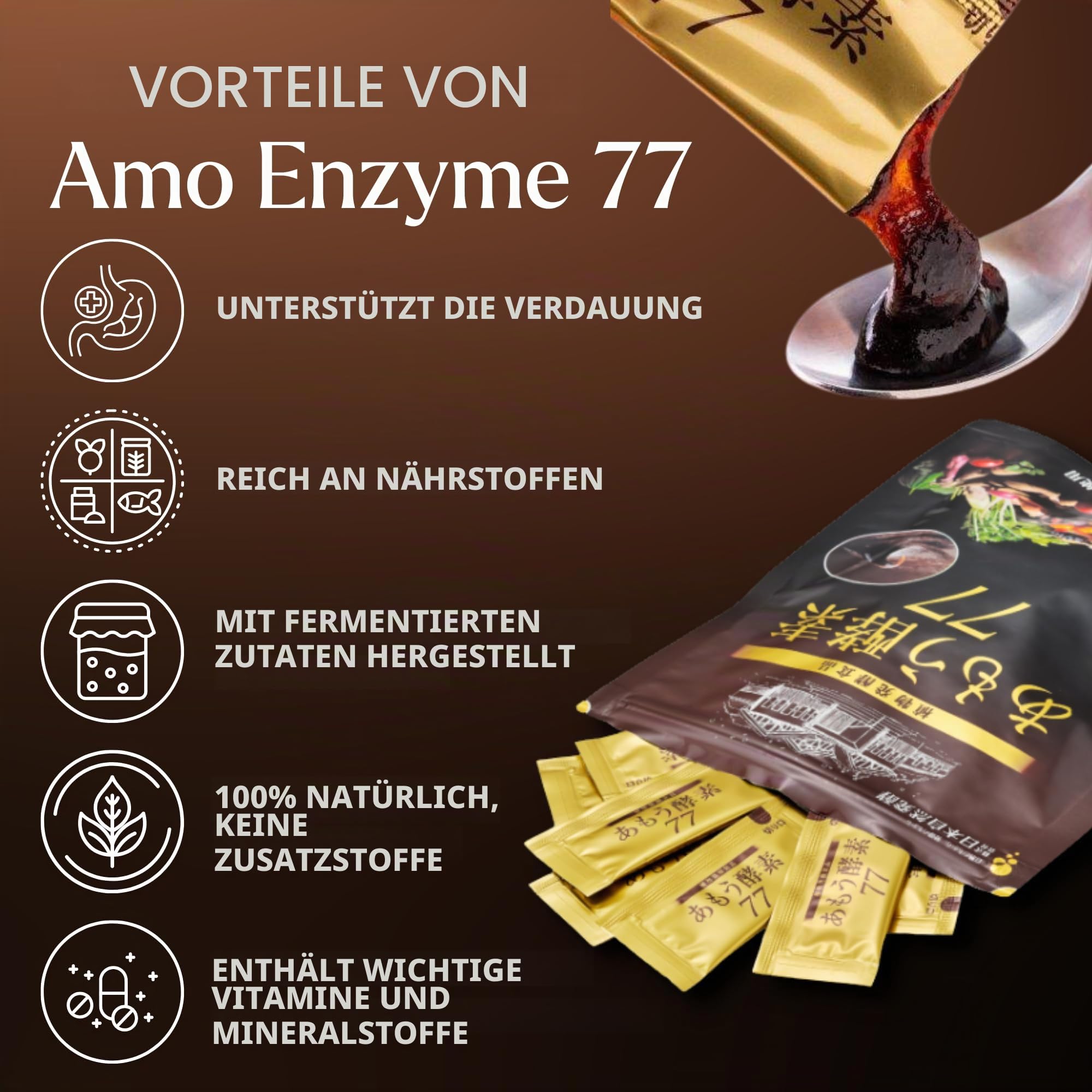 Amo Koso (Enzyme) – Japanese Fermented Enzyme Paste with 77 Domestic Ingredients & 20+ Fermentation Cultures, Rich in Probiotics and Prebiotic