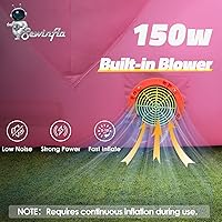 Vista 7 de Arco inflable de línea de meta de arranque de 20 pies rosa con potente soplador