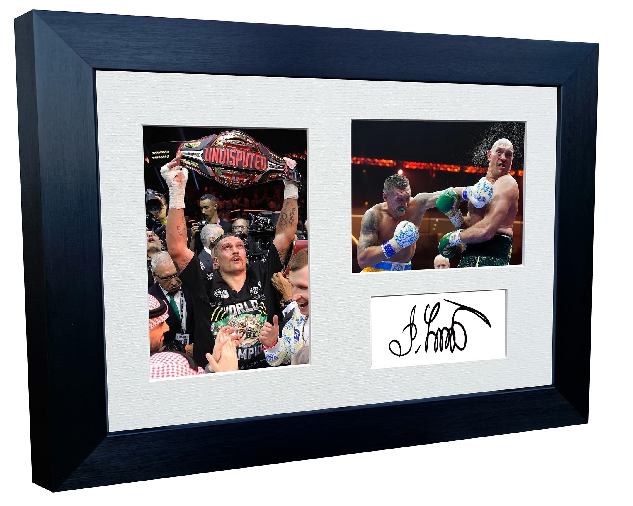 Kitbags & Lockers 12x8 A4 Oleksandr Usyk Undisputed World Heavyweight Champion Autographed Signed Signature Photo Photograph Picture Frame Boxing Poster Gift Triple 1