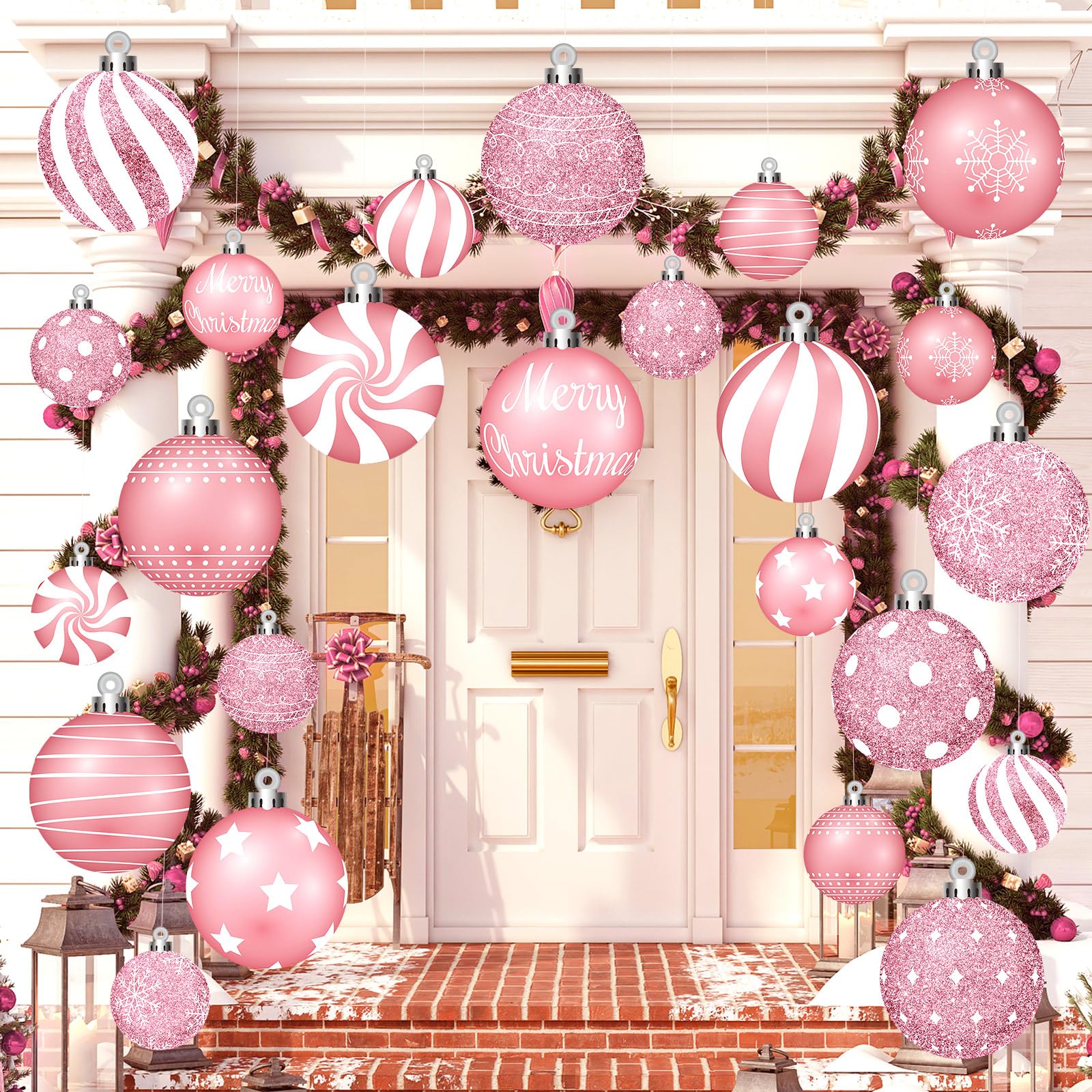 Amazon.com: Huwena 24 Pcs Christmas Decorations Outdoor Christmas