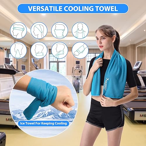 Miniatura 5 de Toalla refrigerante Syourself para un alivio instantáneo toalla refrescante de 40 pulgadas x 12 pulgadas para jugar bolos o hacer ejercicio o yoga,
