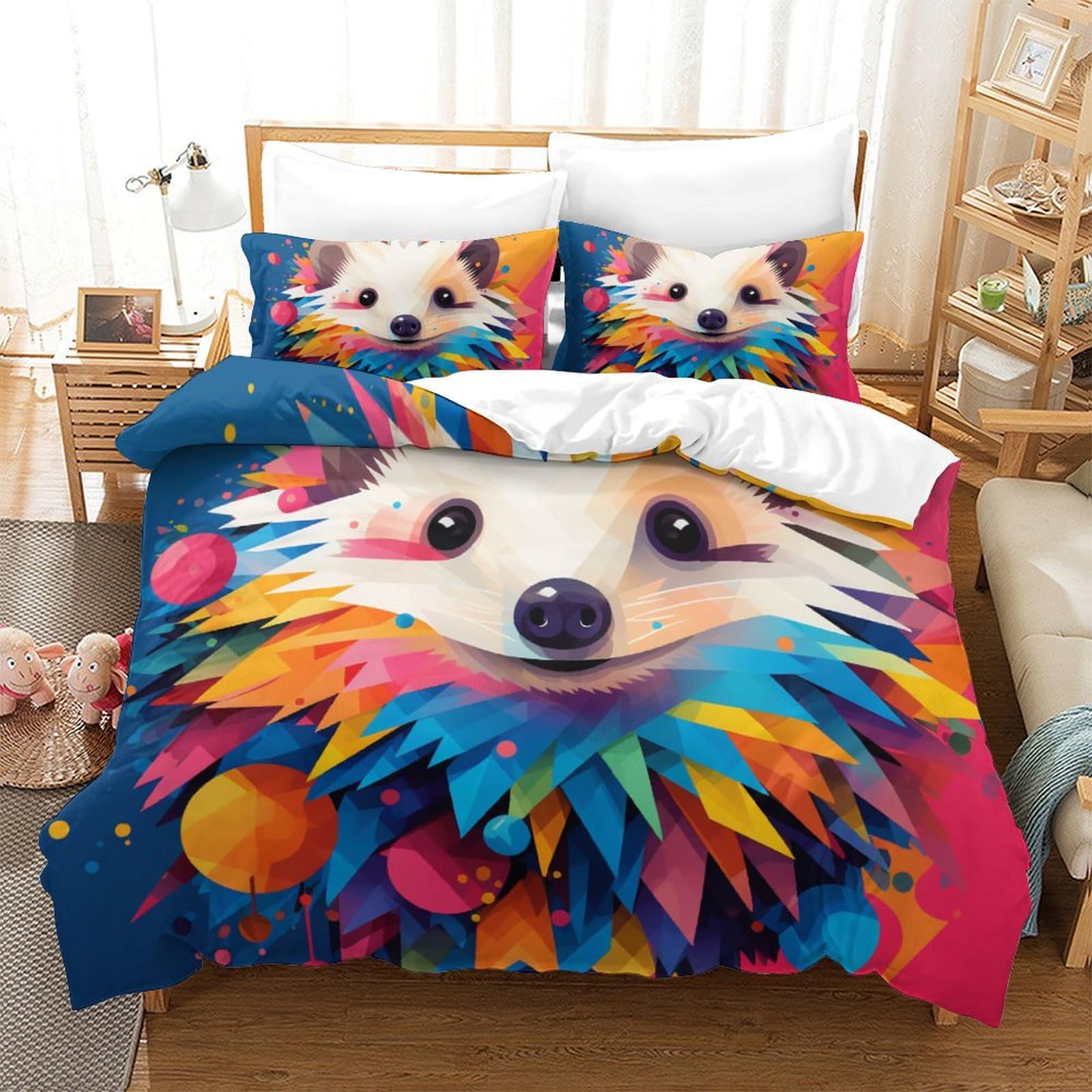 Couette en microfibre HedgePorcs 260x220 fini la couette qui glisse avec le zip