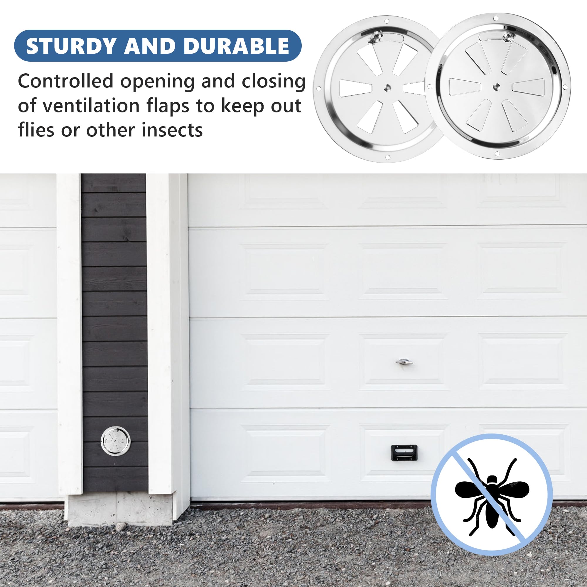 Inossidabile Piastra Di Ventilazione 125mm Griglia Aerazione Regolabile Lamiera Di Ventilazione Rotonda per la Ventilazione della griglia, imbarcazioni, Camper, Case etc
