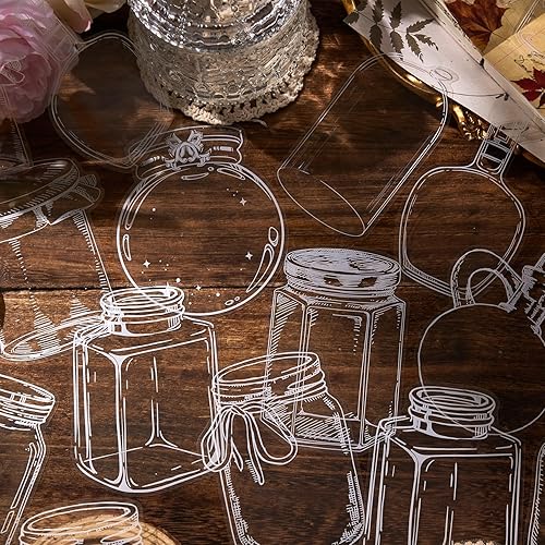 Miniatura 7 de Juego de 380 calcomanías de flores prensadas con diseño de flores secas, calcomanías de resina para diario, calcomanías florales naturales botánicas