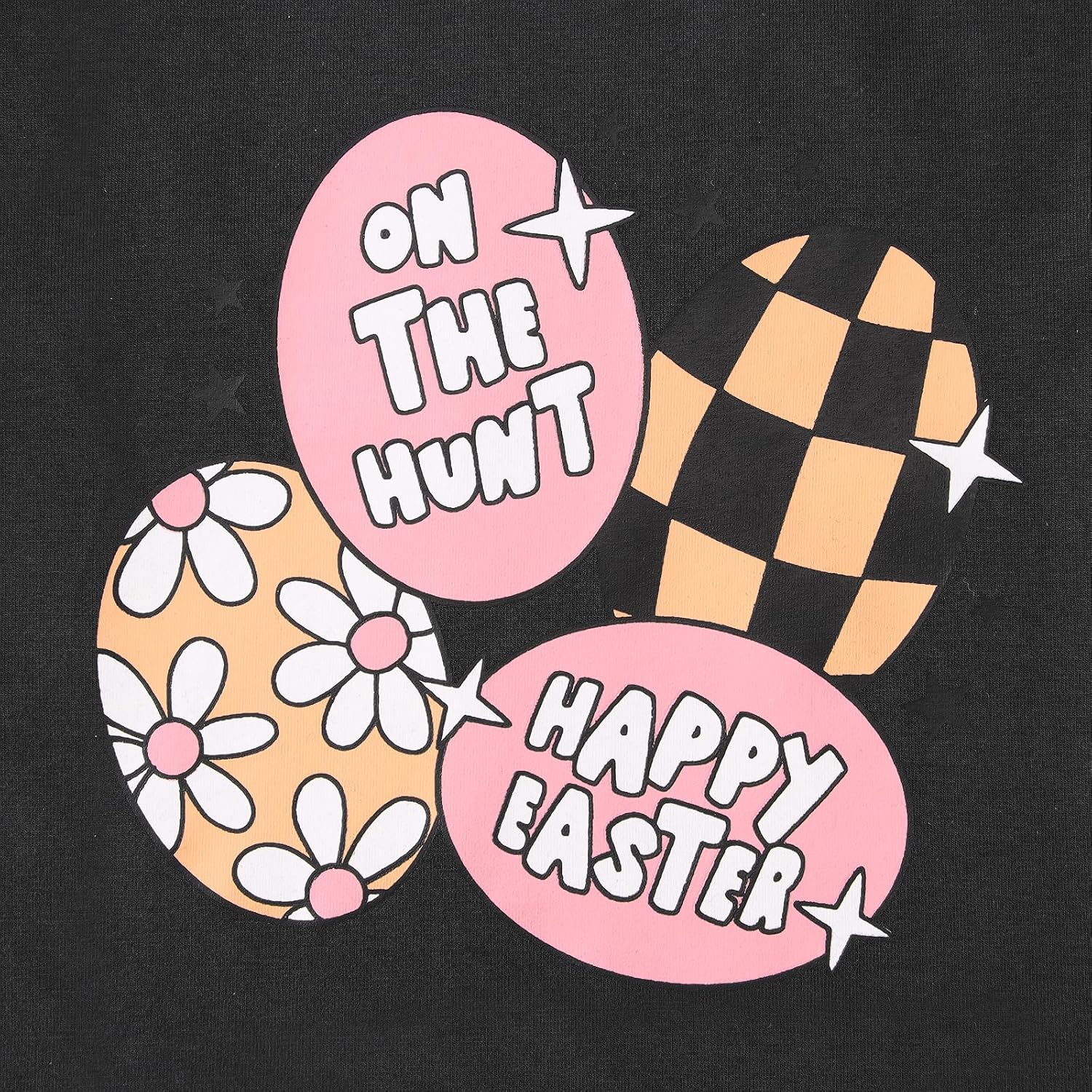 BOUTIKOME Toddler Girls Easter Eggs Shirts Baby Happy Easter T-Shirt Kids Tees Short Sleeve Tops Summer Clothes