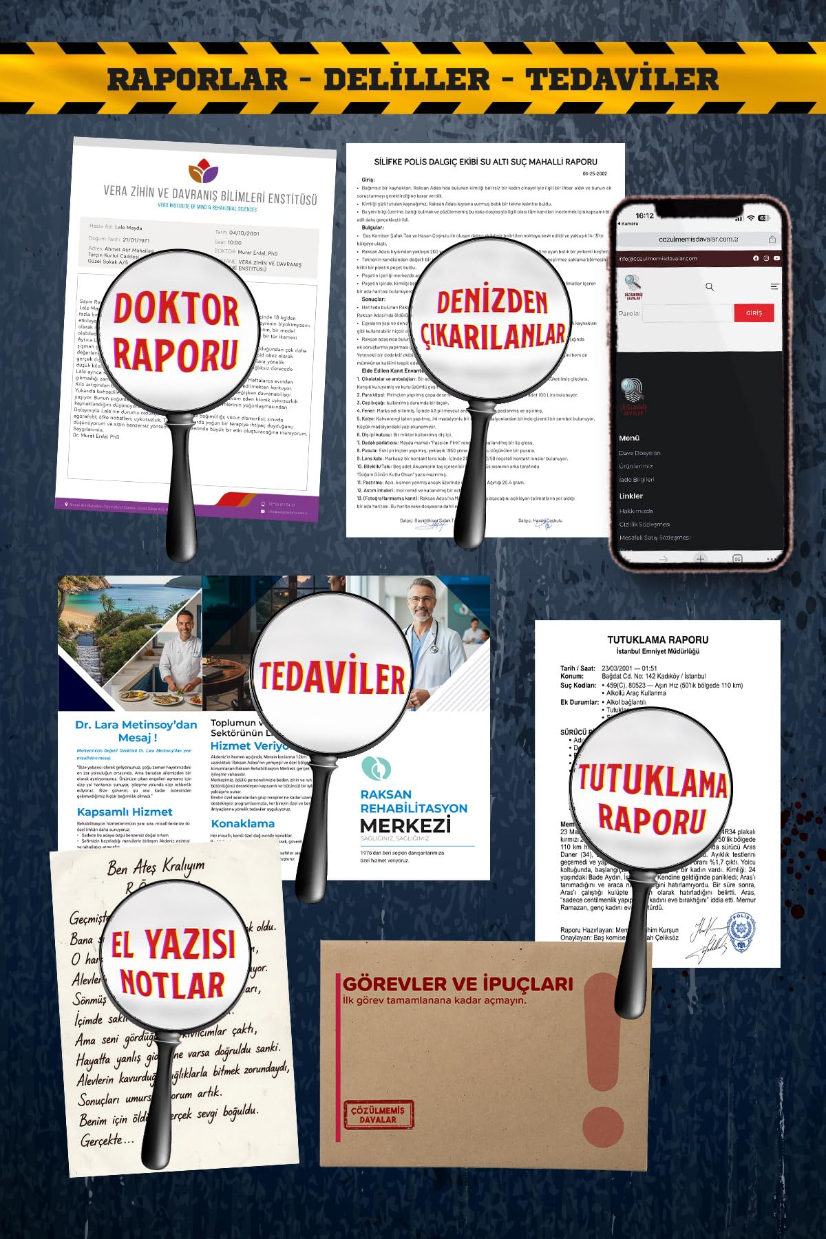 Çözülmemiş Davalar Dedektiflik Suç Çözümleme Oyunu Rehabilitasyon Merkezi Dosyası - Gizem Bulmaca Cinayet Çözme Kutu Oyunları - Katil Bulma Dedektif Oyunu - Cinayeti Çözebilir Misin? (Dava-9)