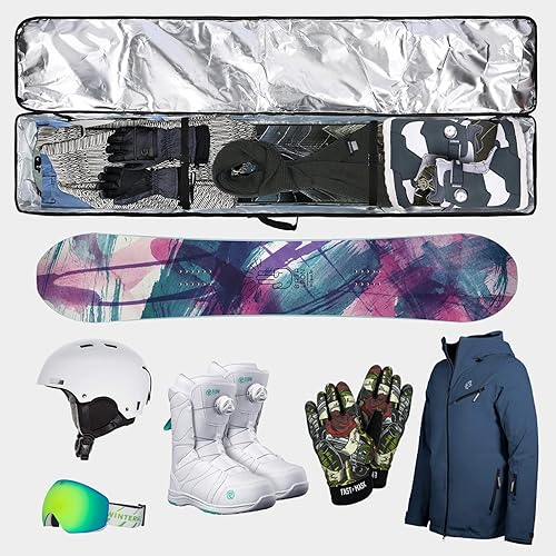 Miniatura 4 de DAUSROOB Bolsa de snowboard reforzada con doble acolchado, bolsa de esquí premium 1680D impermeable, bolsa protectora de viaje para esquís, botas,