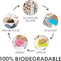 Vista 7 de SUPERSCANDI Paquete de 6 paños de cocina suecos para cocina, 100% biodegradables y compostables, reutilizables, lavables, seguros para alimentos