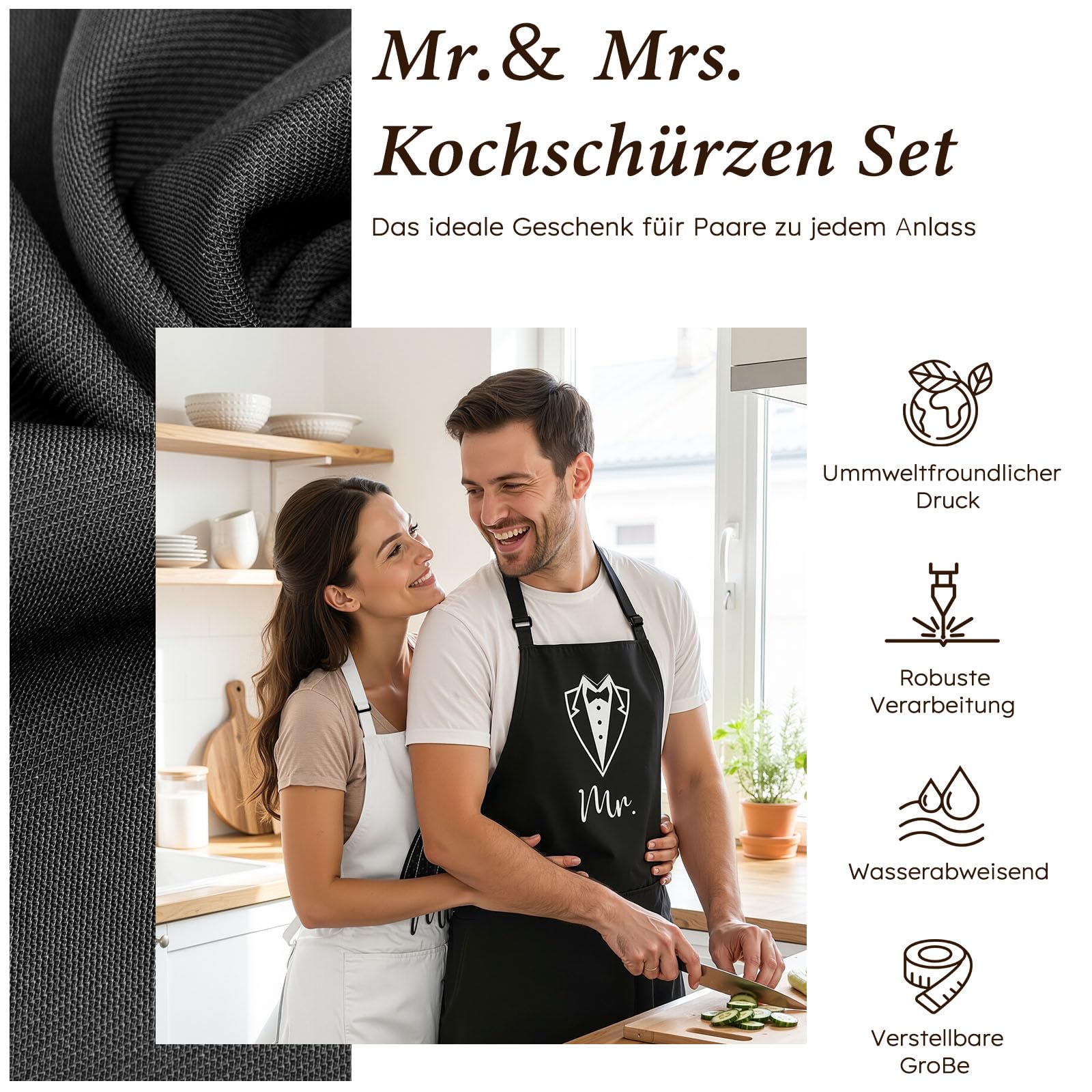 Regali di nozze per sposi, 6 pezzi, regalo per sposa e sposo, tazze, grembiule e asciugamano, regalo di fidanzamento, coppia, regalo di anniversario, matrimonio, fidanzamento