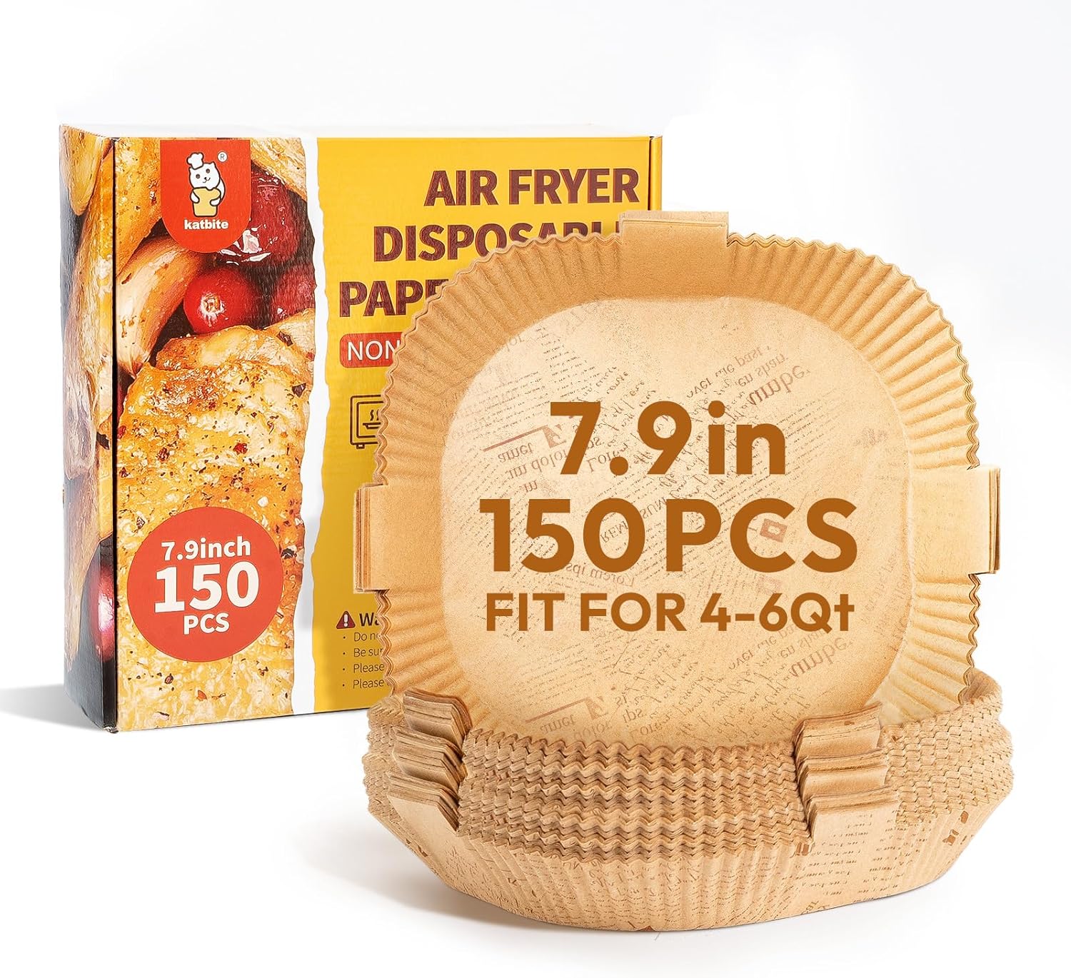 Katbite Air Fryer Liners 7.9inch Square Disposable 150PCS
