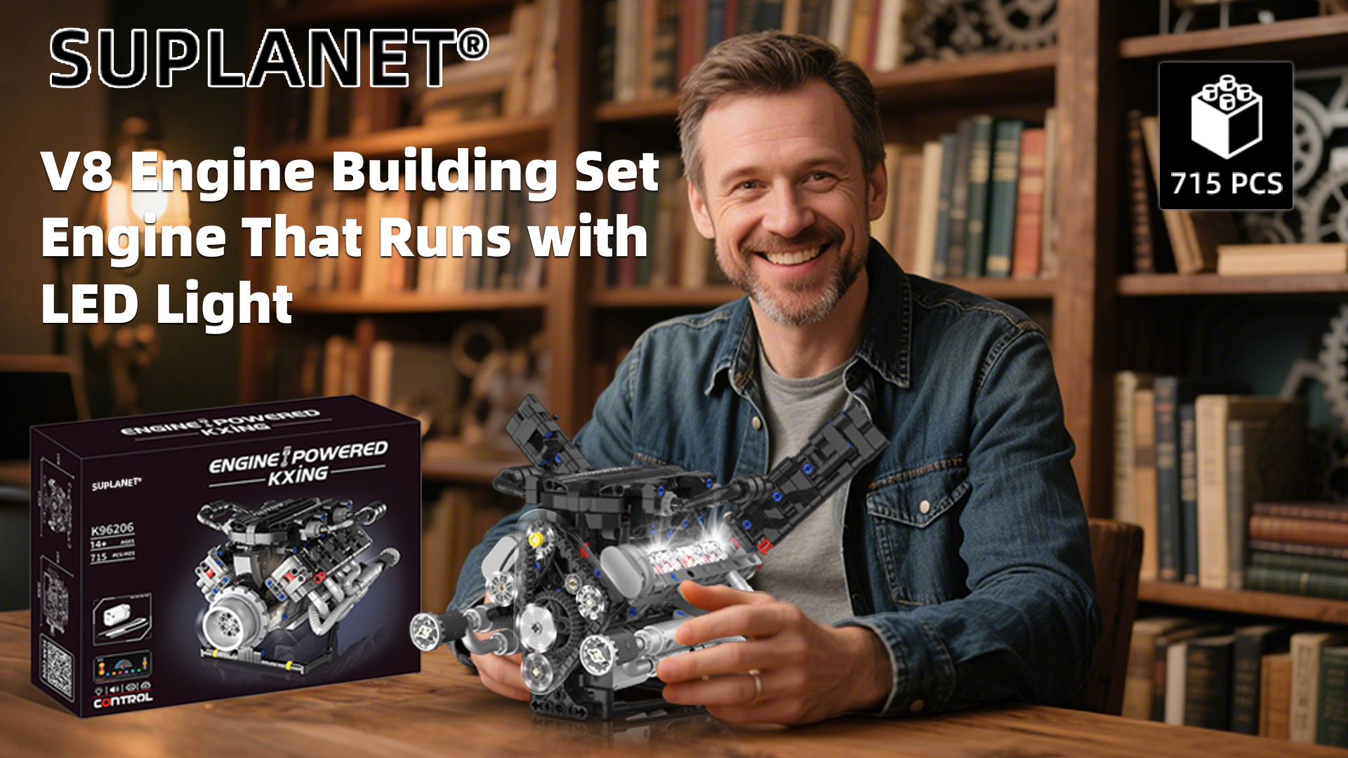 Amazon.com: Suplanet V8 Engine Model Kit, 8-Cylinder Visible
