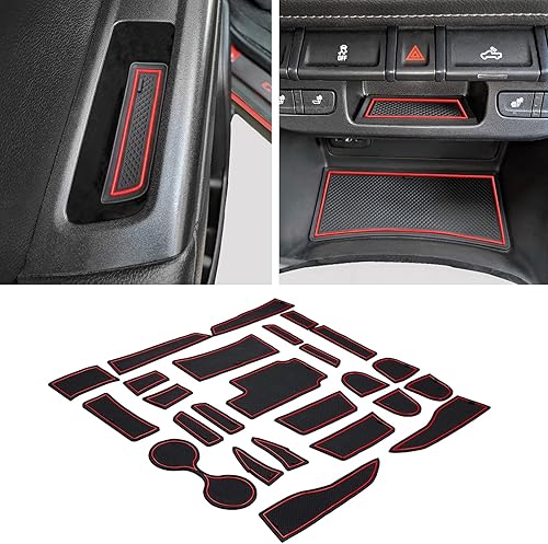 JDMCAR Compatible con Accesorios para Chevy ColoradoGMC Canyon 2015-2022 Juego de Insertos Premium para Portavasos, Consola y Bolsillos de Puerta