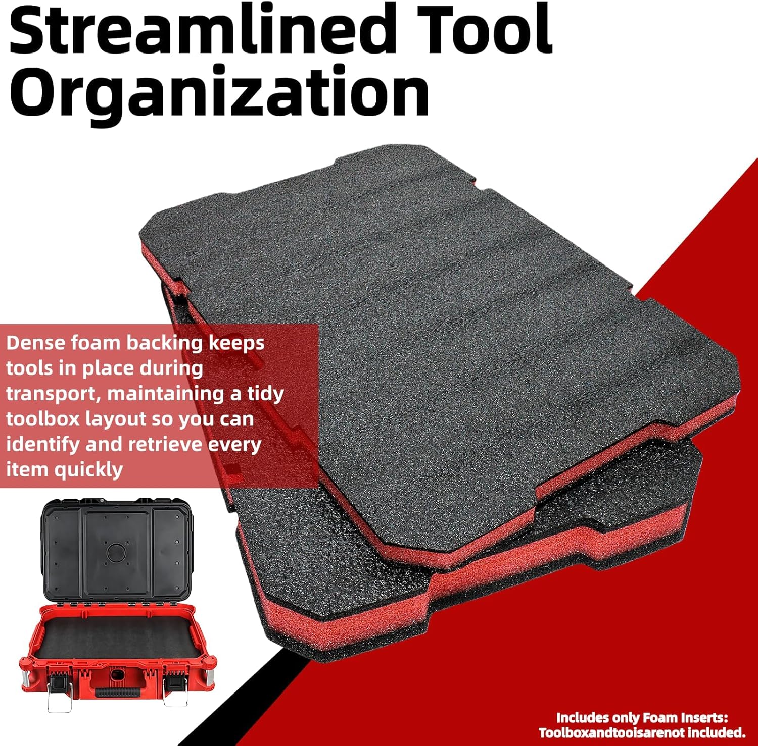 Foam Inserts Tool Box Kit, Includes a Set of DIY Tools (White Marker Pen, Professional-Grade Utility Knife, and Foam Hole Punch), DIY Cut-to-Fit