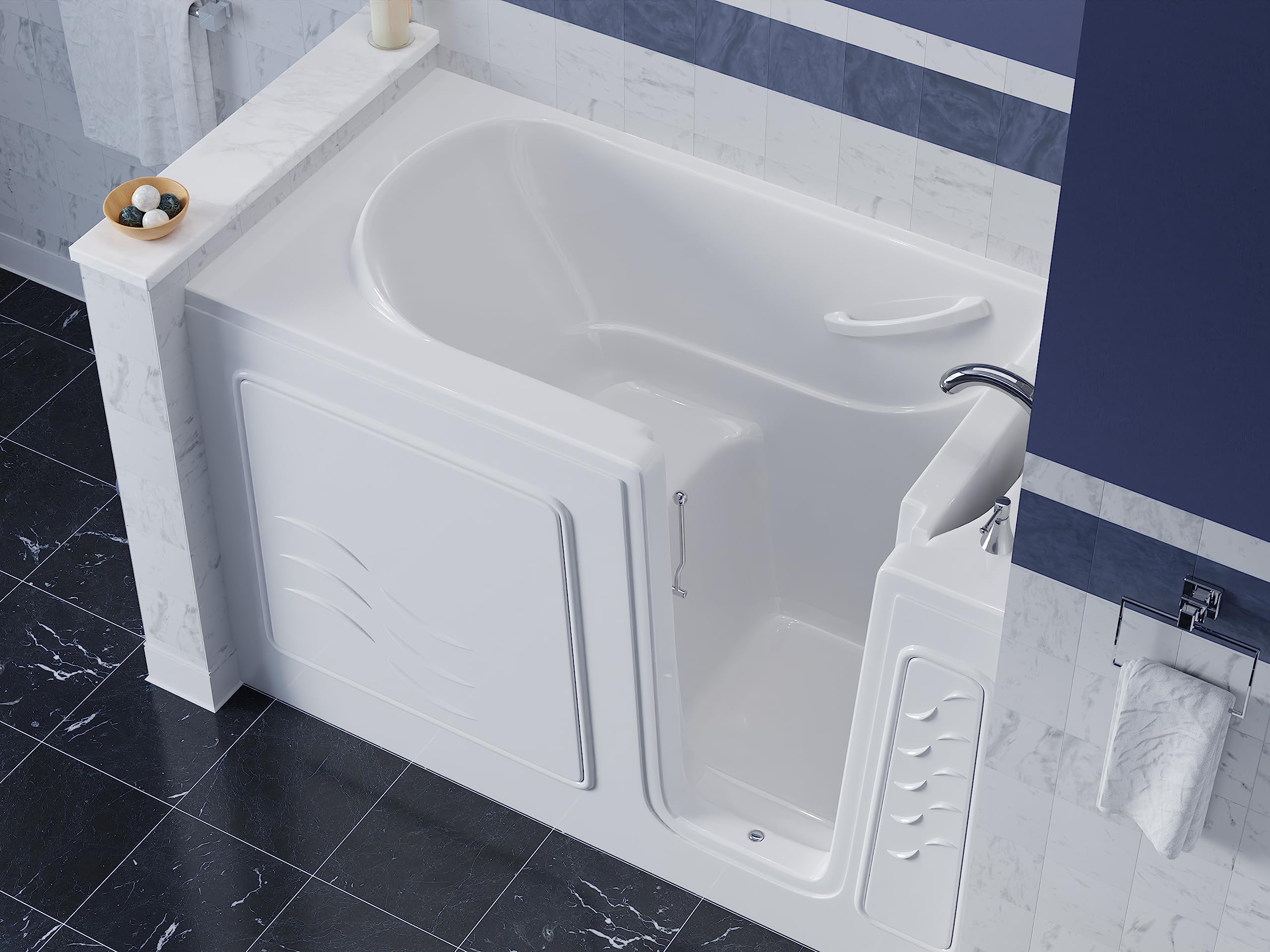 ANZZI Walk-In Soaking Tub 30x60 in Right Drain Quick Fill