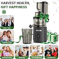 Vista 6 de Exprimidor Lento de Masticación y Prensado en Frío: Máquinas de Exprimidor Prensado en Frío para Verduras y Frutas 200W, Gris Mate