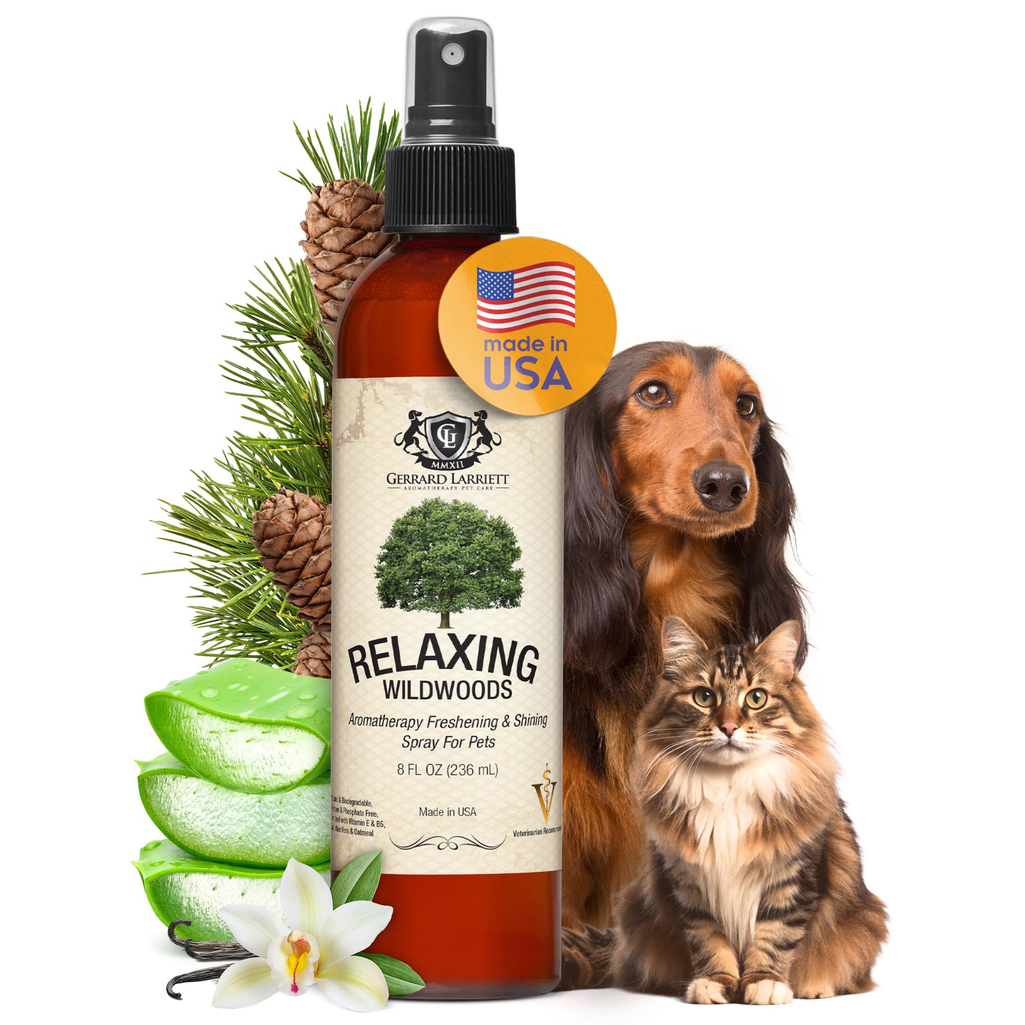 - Dog Perfume Spray Long Lasting Relaxing Wildwoods 8 Fl Oz - Dog Calming Spray Scent Mist for Shining Fur, Puppy Cologne, Doggie Deodorant Fragrance Mist Pet Perfume for All Breeds by Gerrard Larriett