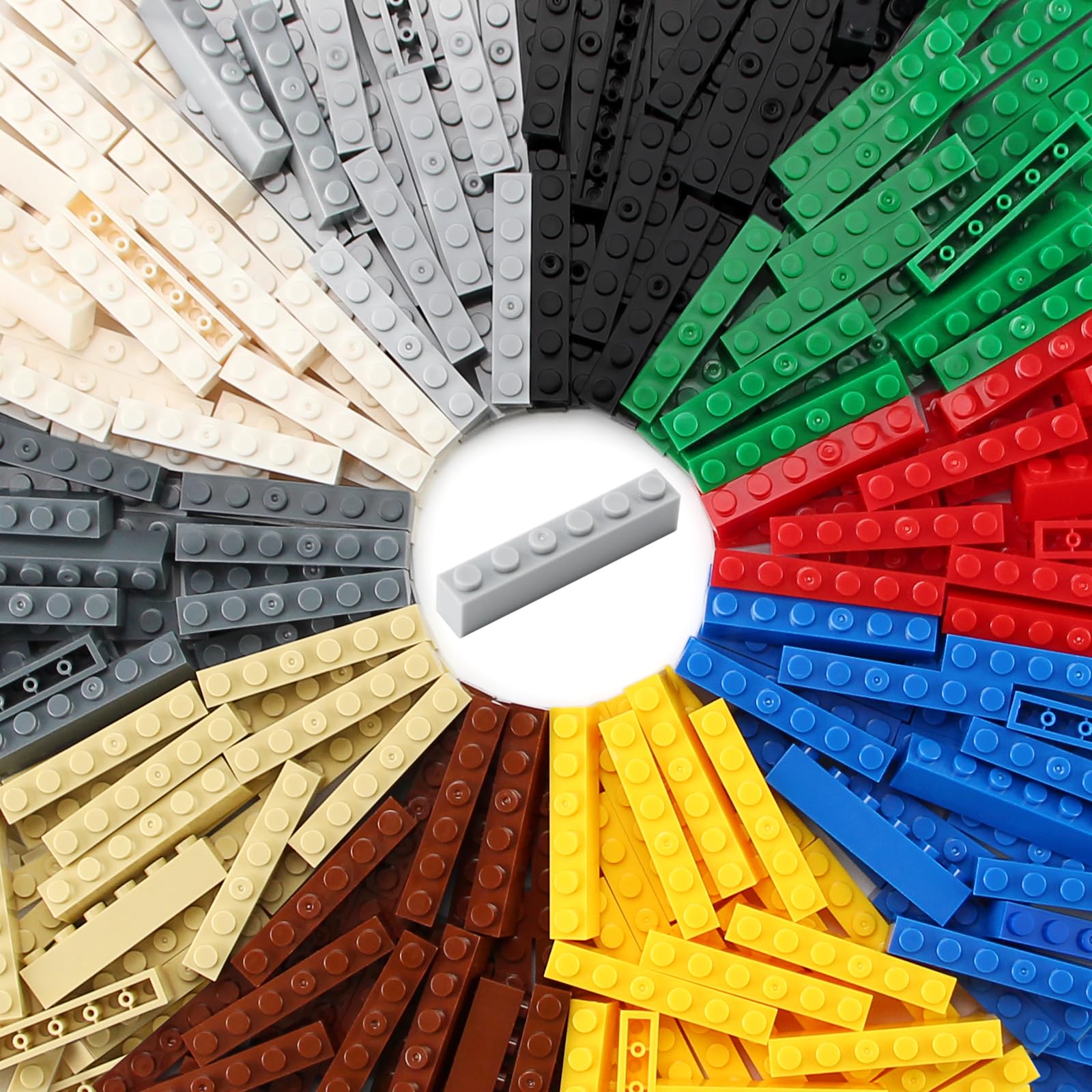 Feleph 1x6 Bricks Bulk 240 Pieces Multicolored Classic Basic Parts Building Creative Play Set Blocks Toy Accessories Compatible with 3009 Major Brands (10 Mixed Color)