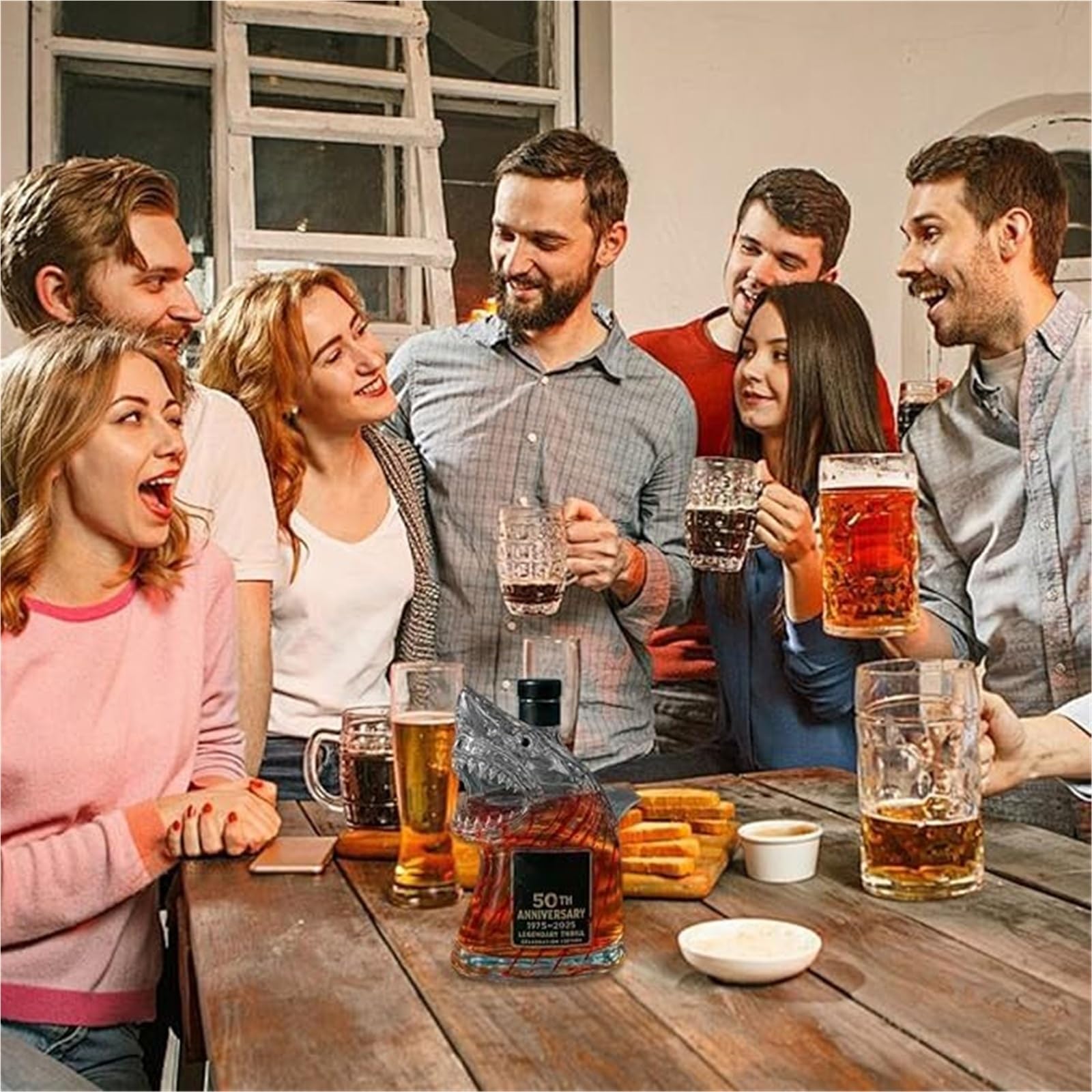 300 ml 3D figurka rekina w butelce wina, zabawna szklana karafka do whisky, figurki zwierząt, baru, biura(A)