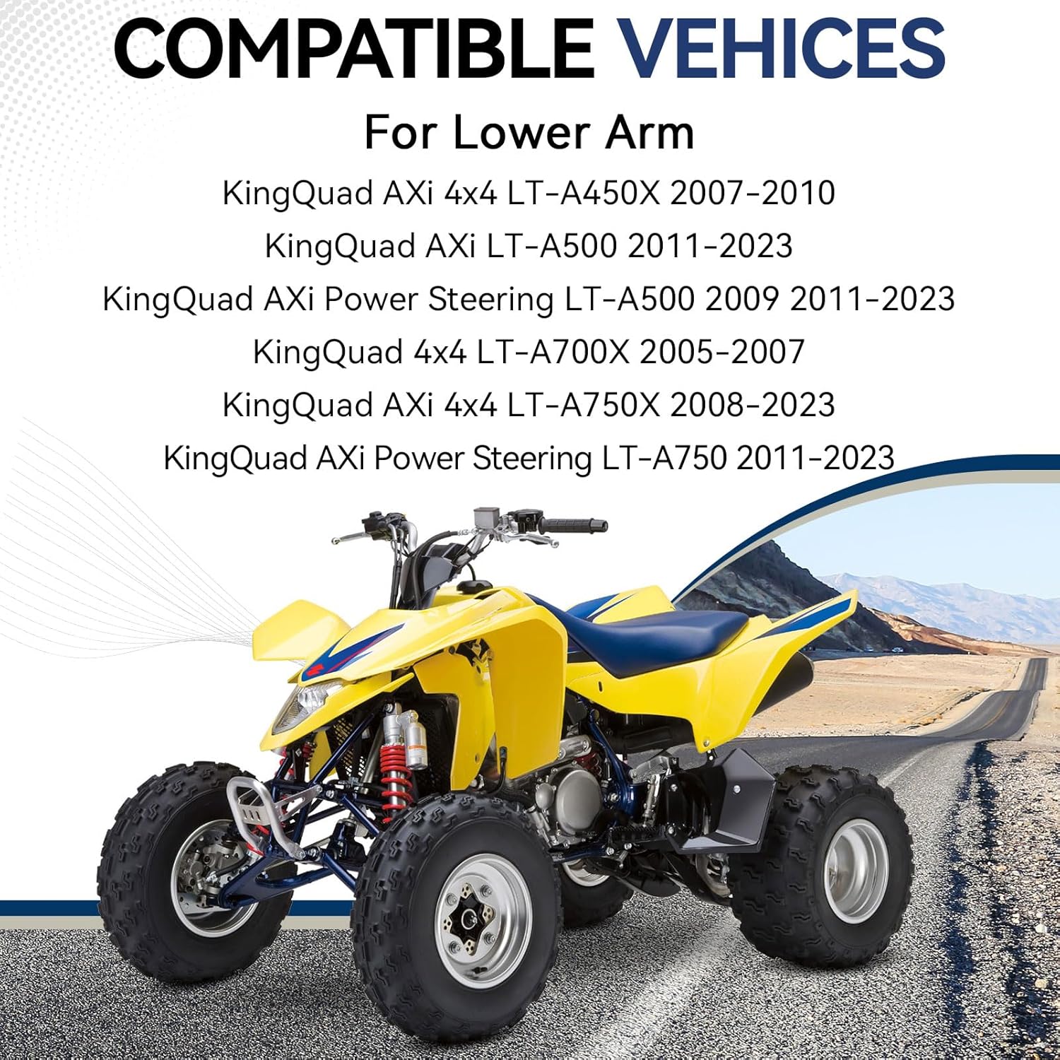 Front Upper or Lower A-Arm Ball Joint for Suzuki QuadSport 400 LT-Z400 Ozark 250 Kingquad 450 500 700 750 For Arctic Cat DVX400 For Kawasaki KFX400 51210-31G10