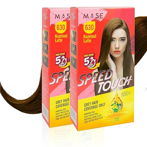 Tinte para el cabello de 5 minutos, alternativa natural al color de cabello de henna, cobertura gris para mujeres y hombres, con leche de avellana,