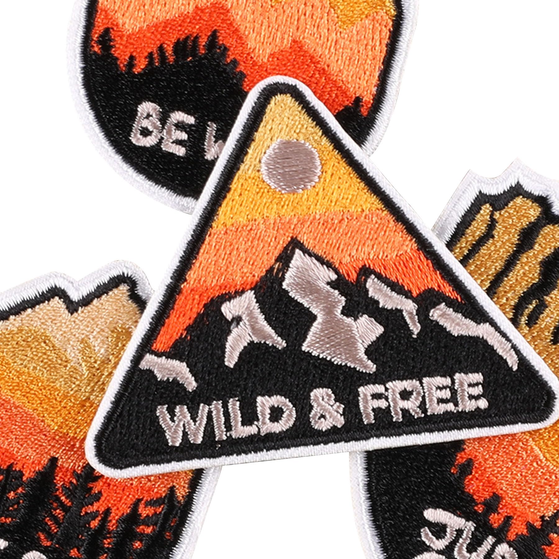 Woohome 15er-Set Landschafts-Patches Zum Aufbügeln | Gestickte Applikationen Für Jeans, T-Shirts & Taschen