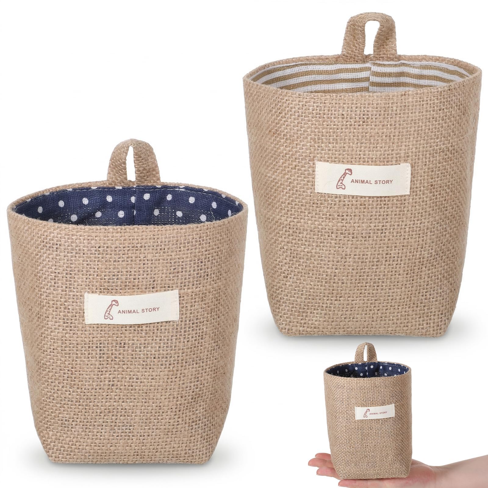 2-Piece Hanging Storage Bags, Small Bag Baskets and Wall Organizer for Over Door, Bedroom and Dorm Room-picture-16