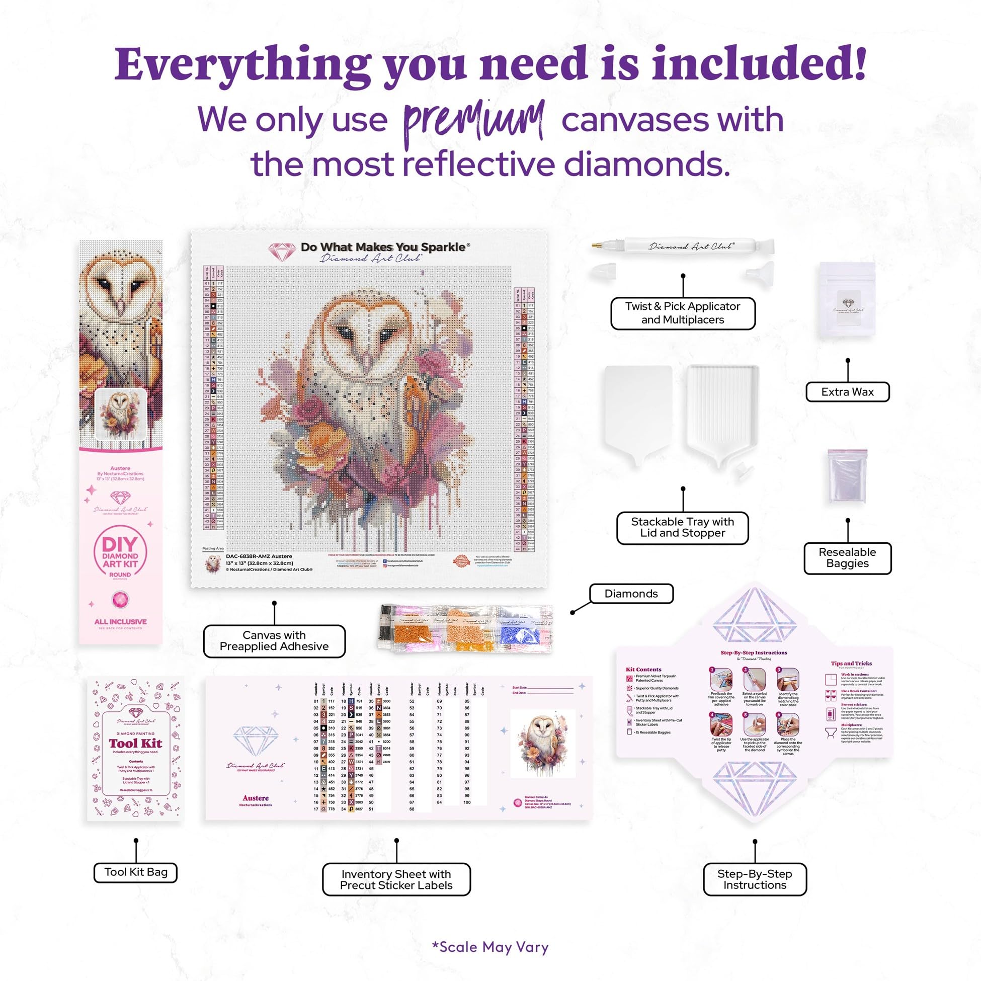 Amazon.co.jp: DIAMOND ART CLUB Austere - フクロウ : Hobbies