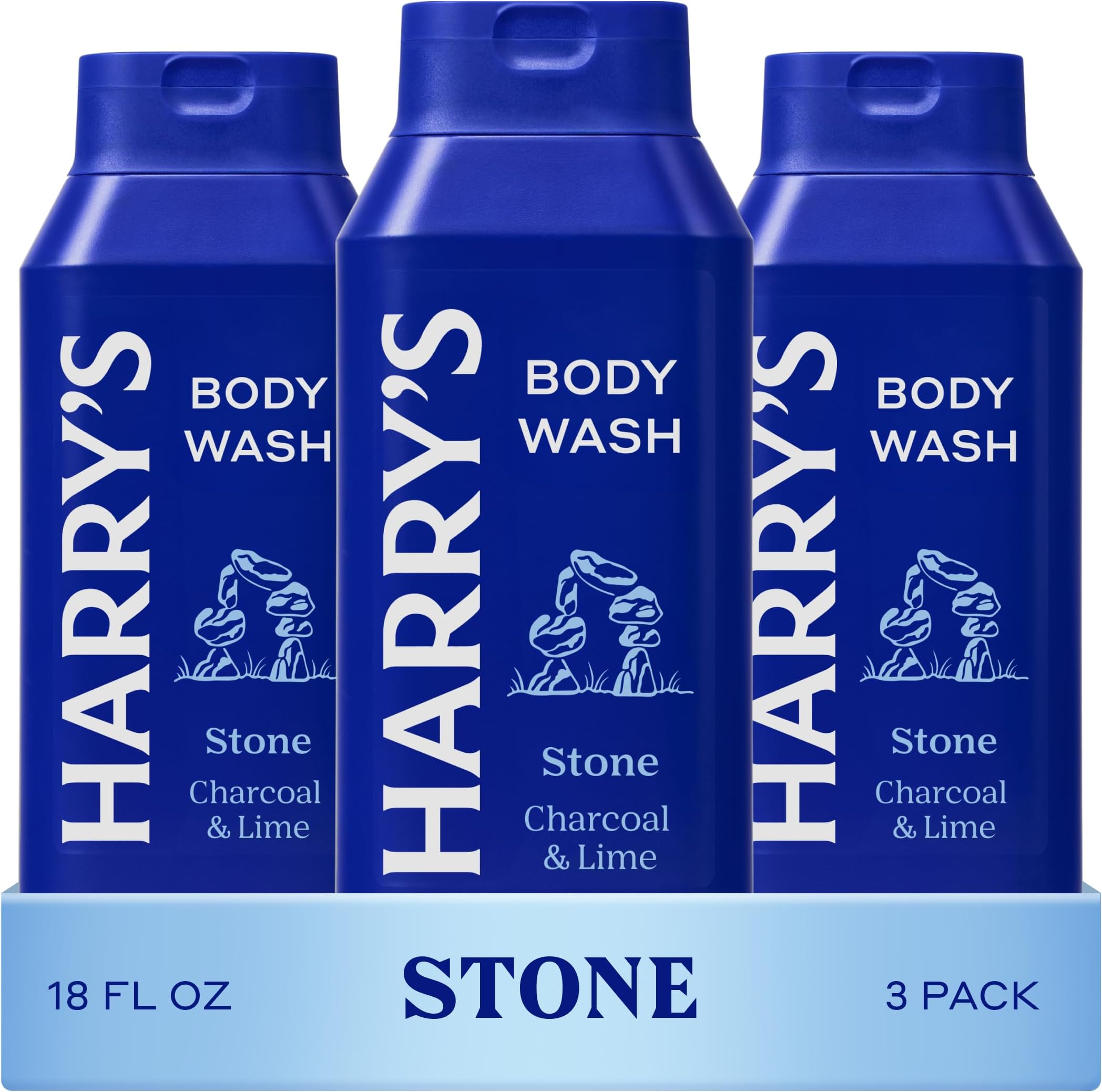 Harry's Men's Body Wash Shower Gel - Stone, 16 Fl Oz (Pack of 3)