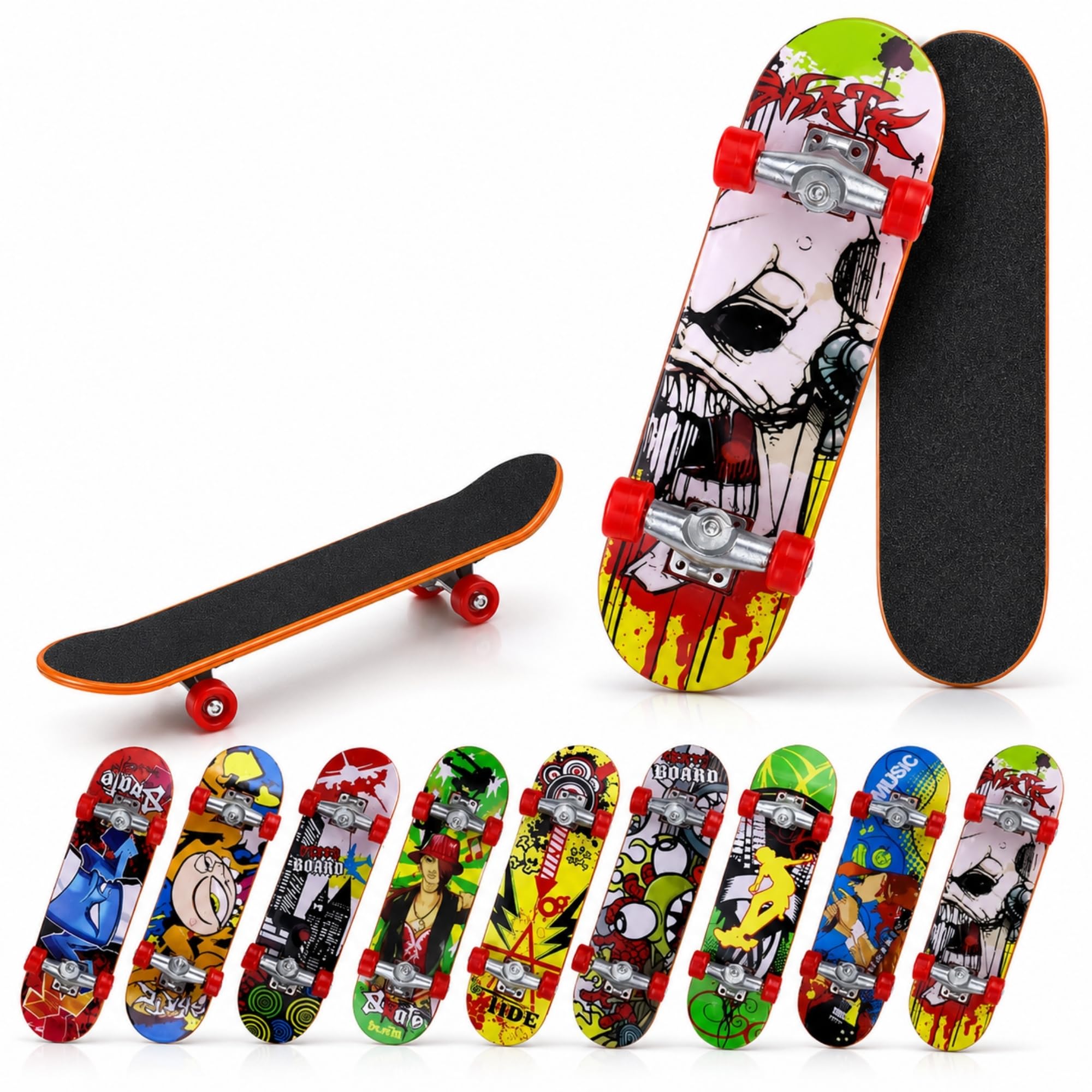 Adultmoney Fingerboard Mini Skateboard Toy for Kids & Teens | Tech Deck Style Finger Board Skate Boarding Toy with Smooth Wheels | Anime Design Finger Skateboard for Indoor Play (1 Pc Random Design)-image-41