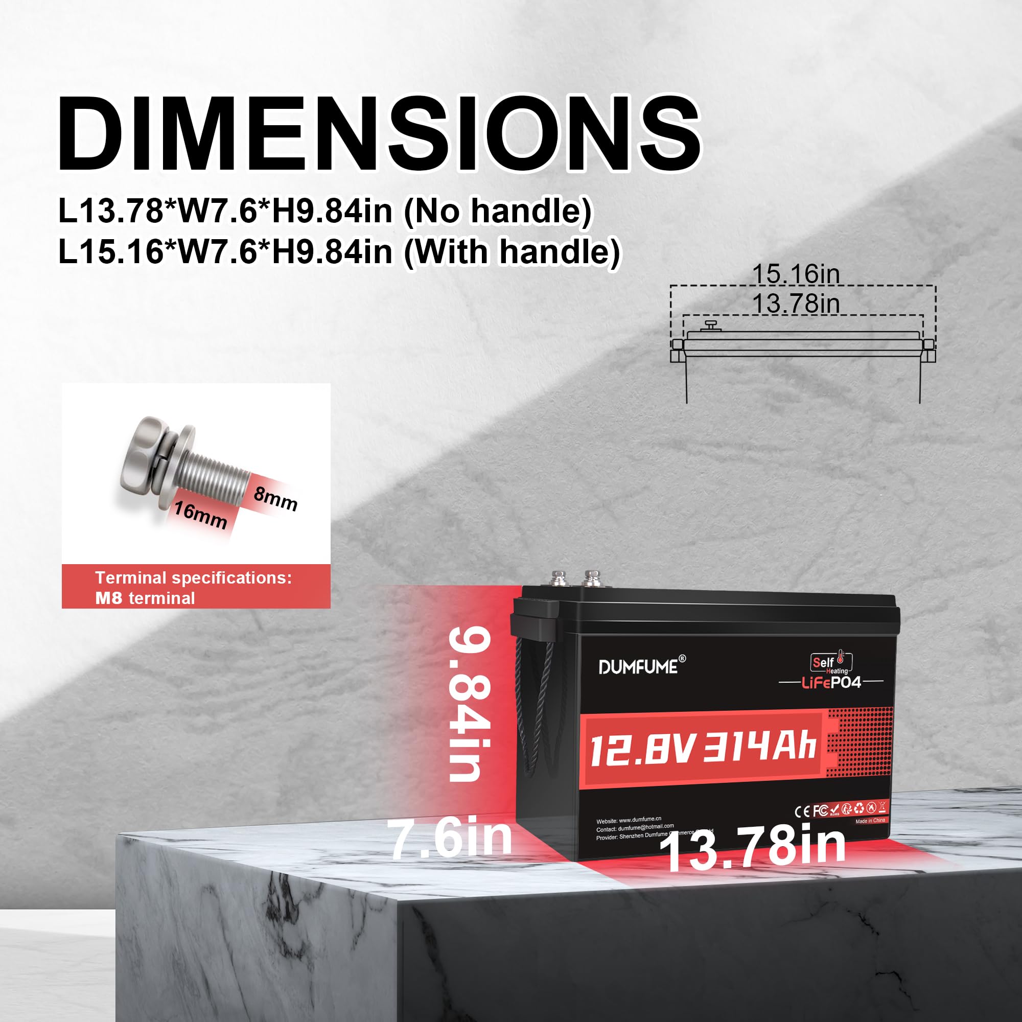 Pack De 2 Baterías LiFePO4 12V 300Ah - BMS 200A, 3840Wh, Más De 15000 Ciclos Para Energía Solar Y Acampada