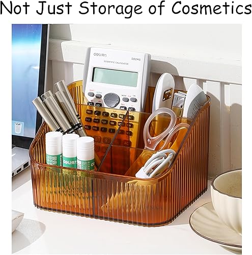 Miniatura 6 de Organizador de maquillaje, caja de almacenamiento de cosméticos, organizador de brochas de maquillaje de gran capacidad, accesorios de tocador,