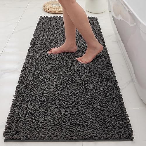 Miniatura 13 de Alfombras de baño antideslizantes, lavables, extra gruesas, suaves, absorbentes, de alta densidad, parte trasera antideslizante, de secado rápido