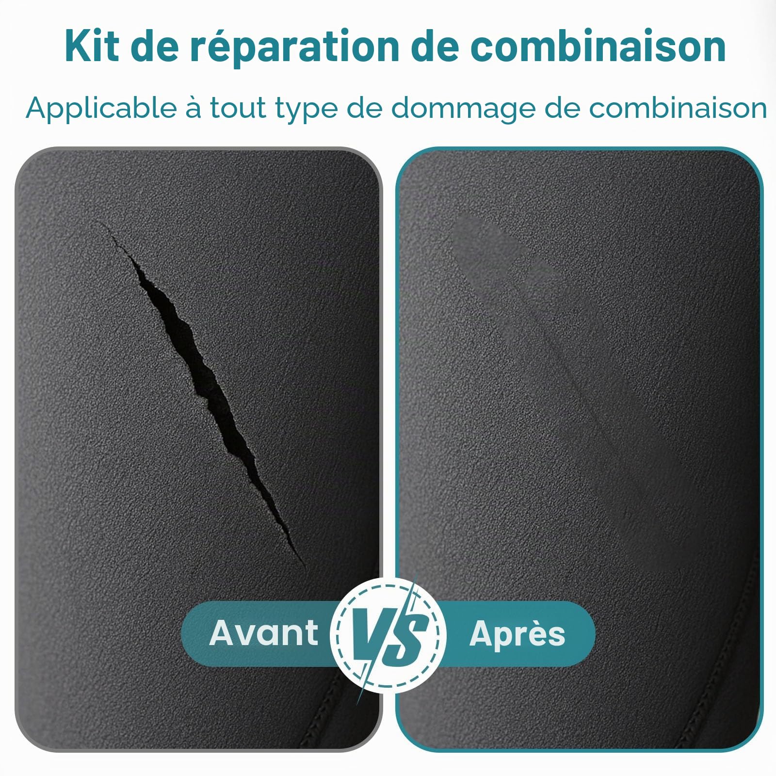 Kit de réparation en néoprène de 120 g, résistant à l'eau salée et aux étirements répétés, spécialement conçu pour la réparation des cuissardes, combinaisons en néoprène, bateaux gonflables en PVC