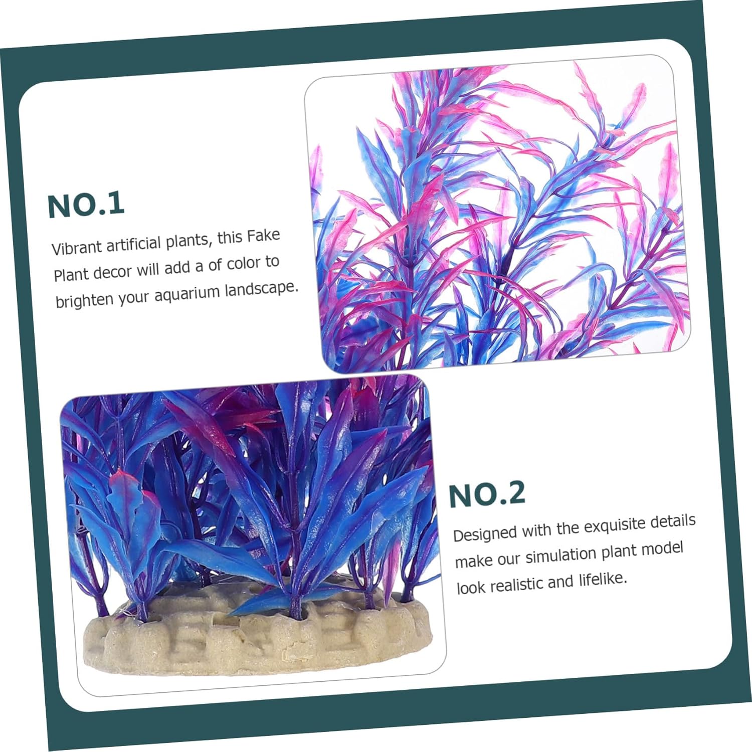 Housoutil 4pcs Aquarium Decor Plants Lifelike Artificial Aquatic Plant Decorations for Fish Tanks Compact and Realistic Simulation for Home Office