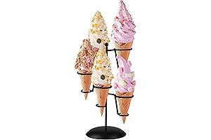 Black Iron Cone Stand: Display Your Ice Cream Delights