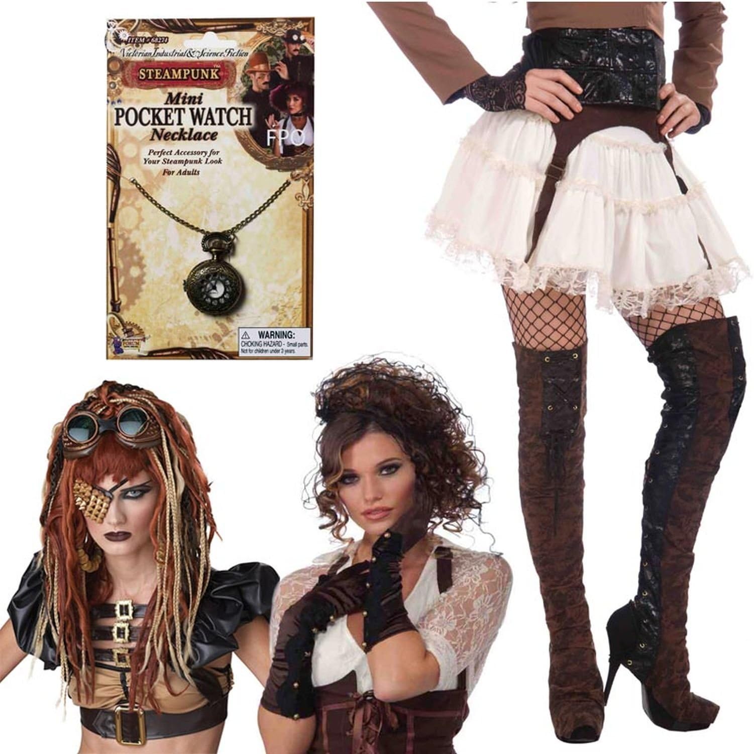 Steampunk Saloon Babe Costume Kit
