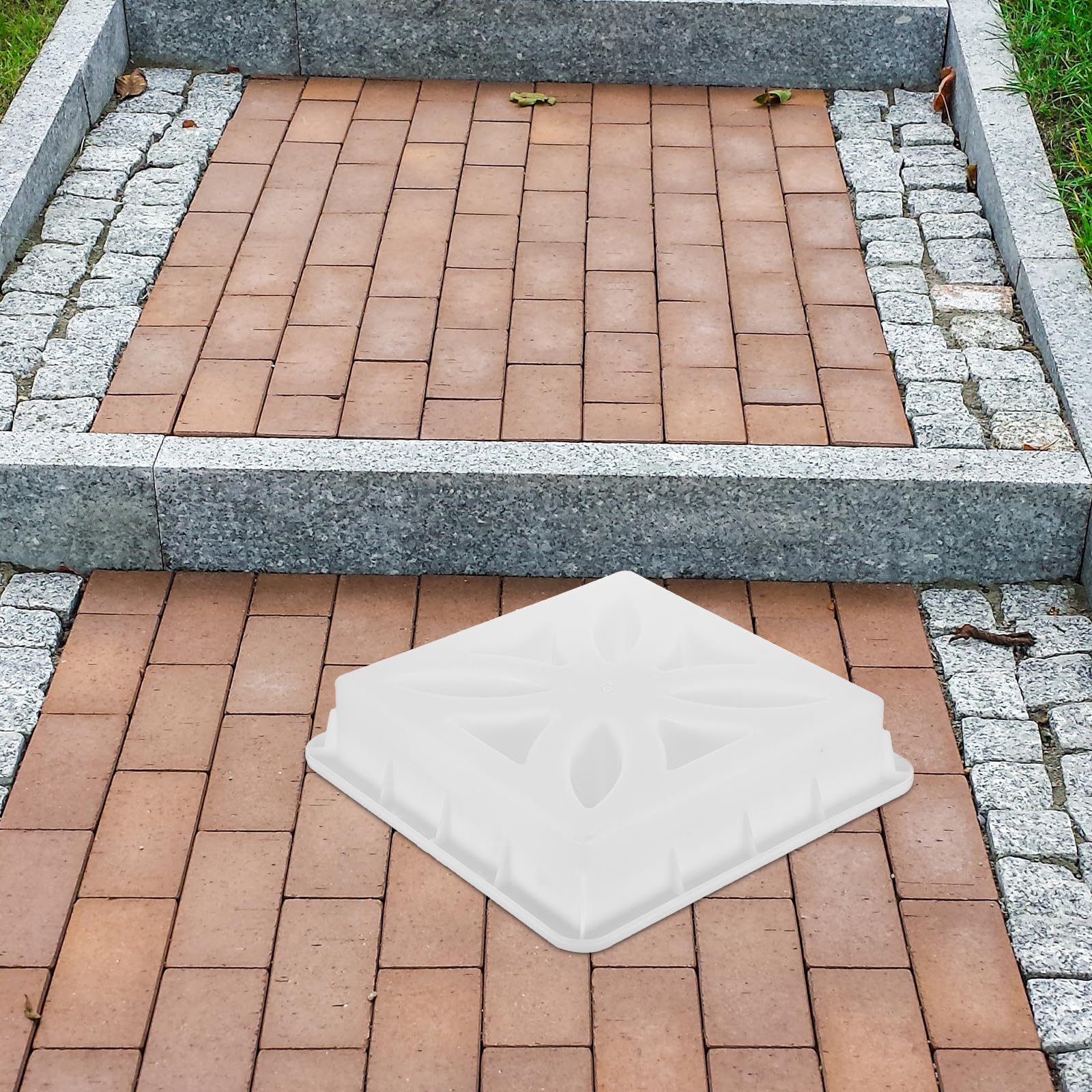 Yardenfun Moule à briques Concrete Breeze : Moule pour blocs et coffrages en béton 30 cm x 30 cm x 7 cm pour murs architecturaux et pavés extérieurs, pour la construction de murs en béton à