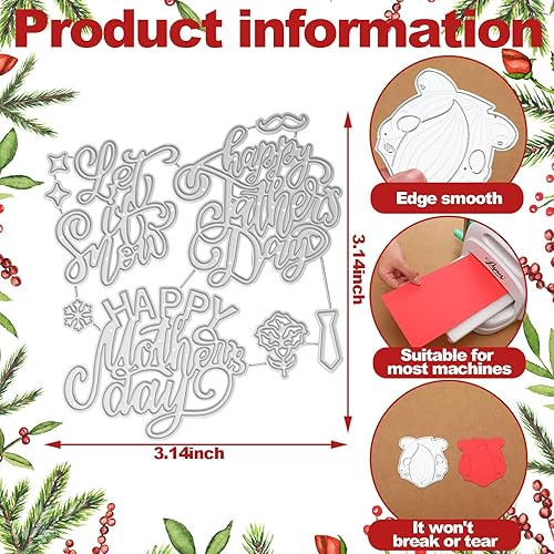 Miniatura 3 de Lasnten Troquelado de Navidad para hacer tarjetas, palabras de bendición, gnomos, troquelados, álbumes de recortes para Navidad, Halloween, día de