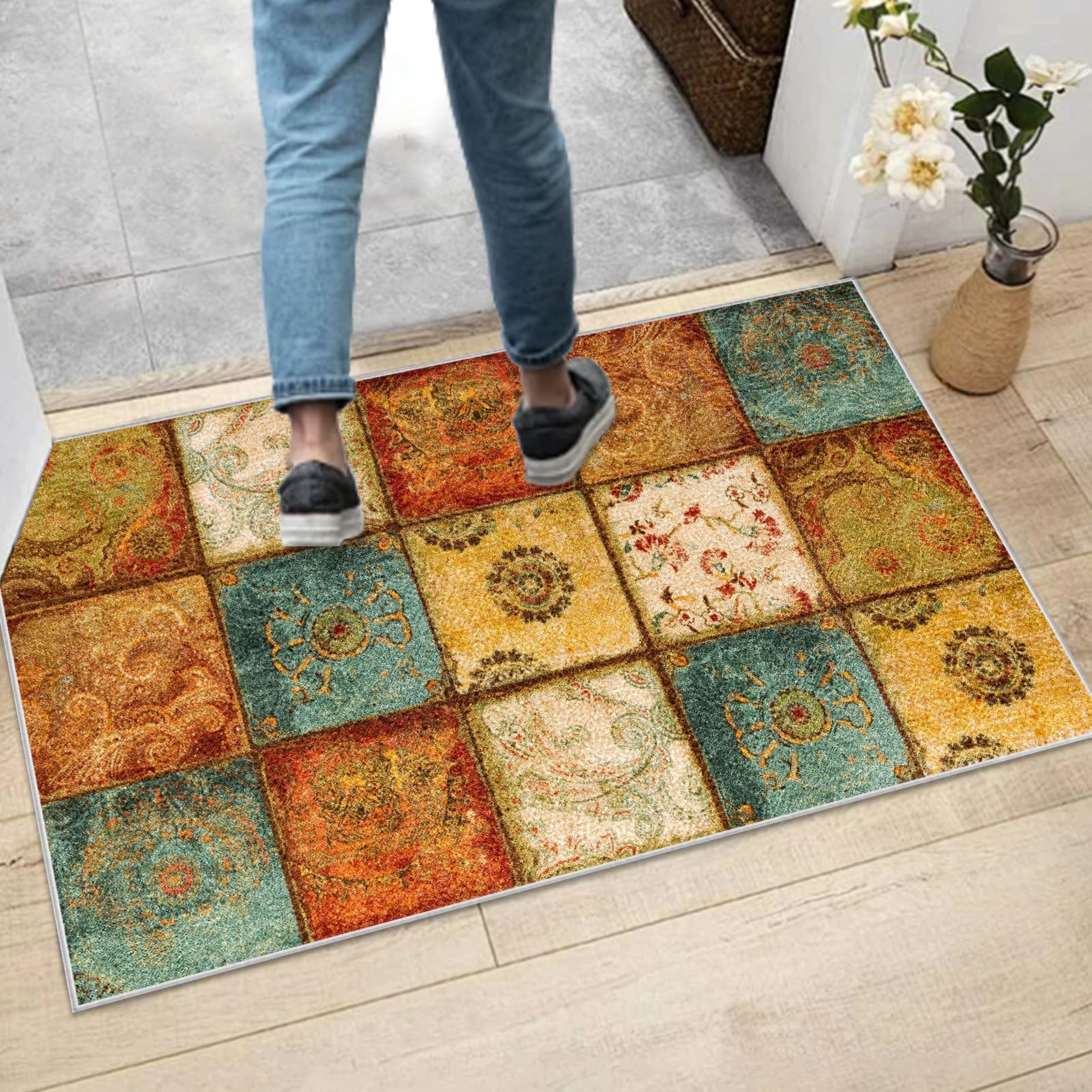 Zmywalny dywanik kuchenny długi korytarz dywaniki 60 x 500 cm antypoślizgowy dywanik do przedpokoju dywaniki antypoślizgowe nadające się do prania wąska długa mata do przedpokoju wejście do korytarza