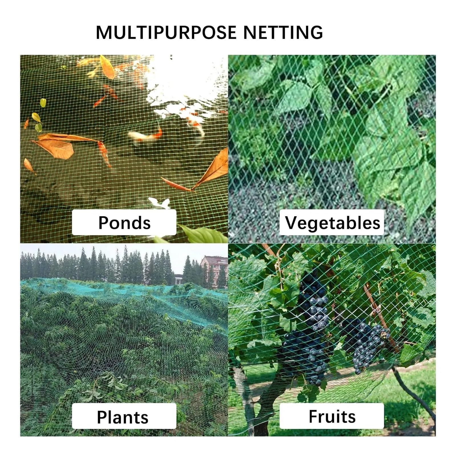 Red de nailon rojo para pájaros, para jardín, aves de corral, árboles frutales, estanques de peces, invernaderos, protección duradera de 4 x 10 m, protección antipájaros para gallineros y plantas