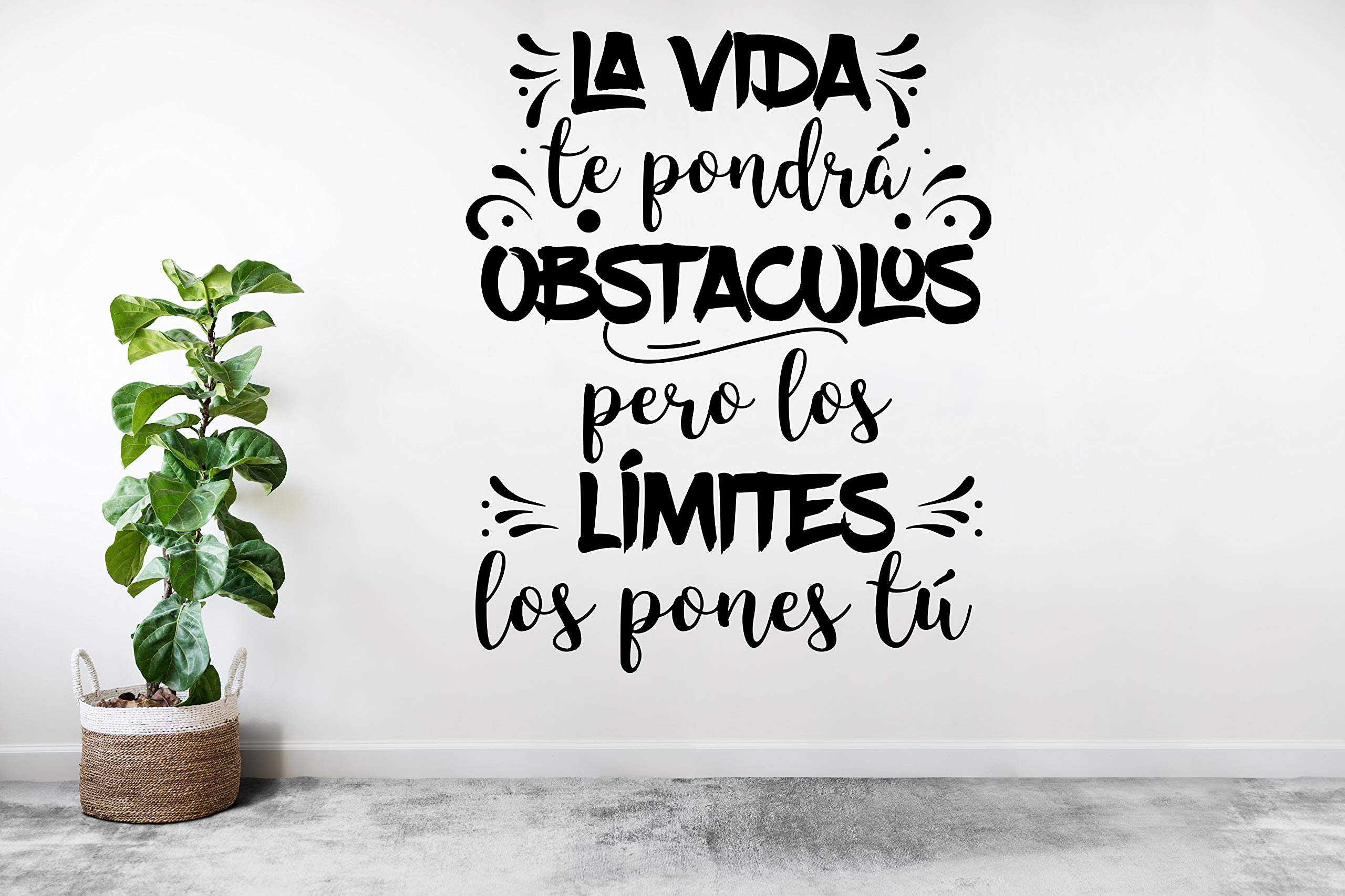 CrisPhy® - Adesivo da parete, con frasi motivanti per la casa, motivo: La vita ti pondra gli ostacoli, con frasi motivanti per la parete