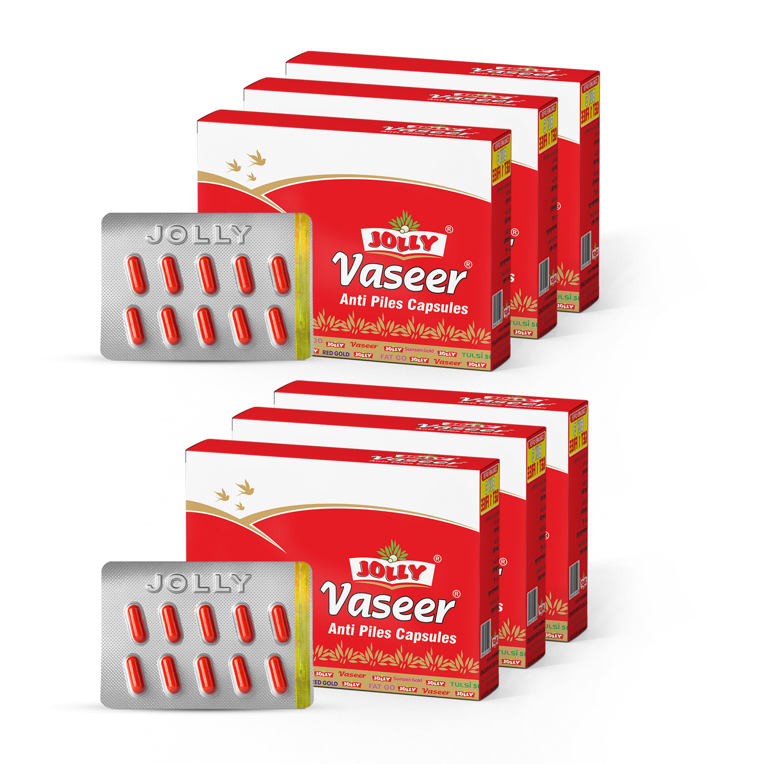 Jolly vasser Capsules For Irritation, Foul Smell, Body Pain, Stress, Fatigue and Weakness (pack of 6)-image-17