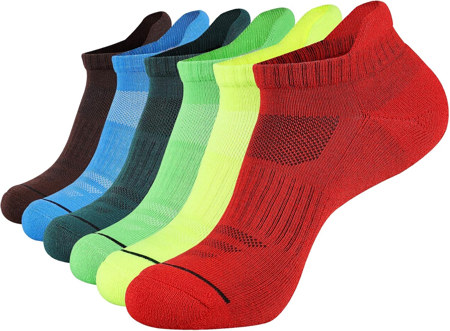 JOYNÉE Mens Ankle Athletic Low Cut Socks Running Sports Cushioned Sock for Men 6 Pack