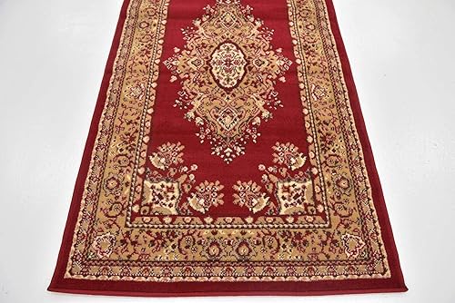 Vista 528 de Unique Loom Reza Collection- Alfombra, Polipropileno, Marrón Marrón/ marfil