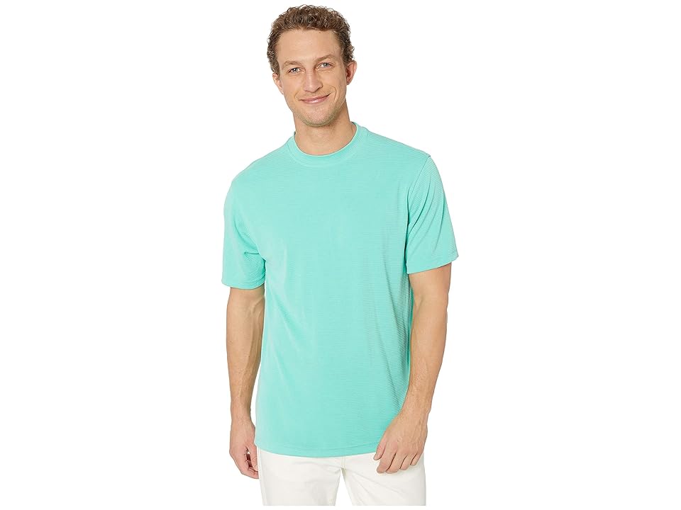 

BUGATCHI Robert Short Sleeve T-Shirts (Paradise) Men's T Shirt, Blue
